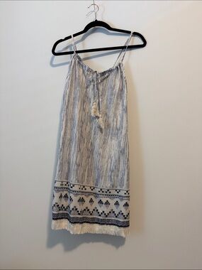 Blue and White Tassel Sundress
